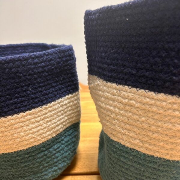 Set of 3 Evil Eye Jute Rope Baskets - Image 2