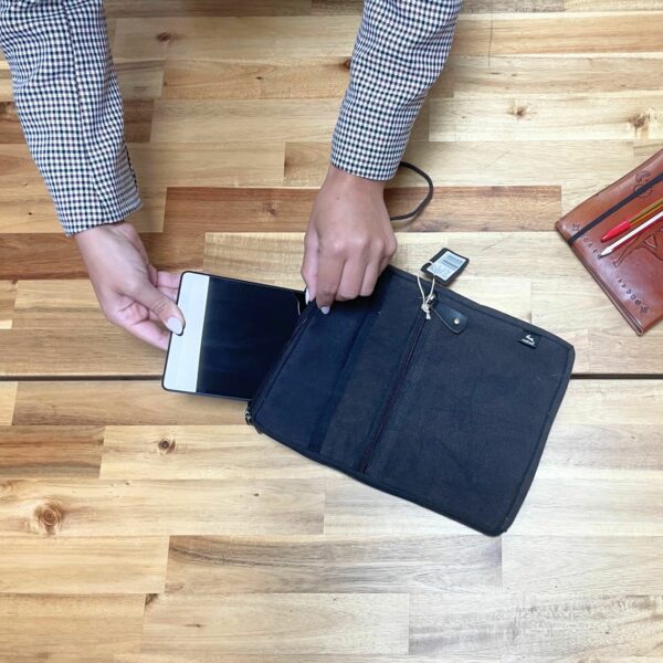 Stonewash Tablet Pouch - Charcoal - Image 2
