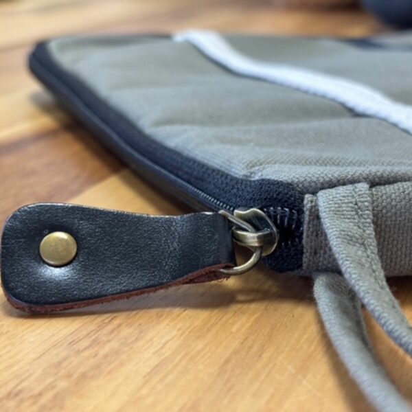 Canvas Tablet Pouch - Olive - Image 5