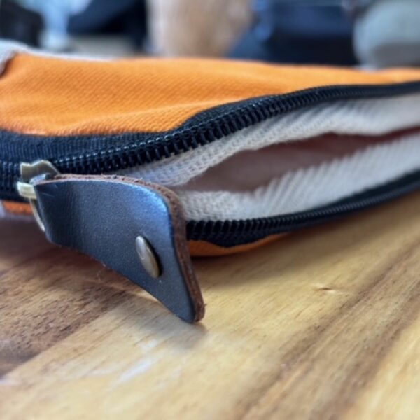Canvas Large Laptop Pouch - Orange - Image 4