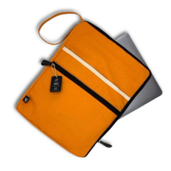 Canvas Large Laptop Pouch - Orange - Image 6