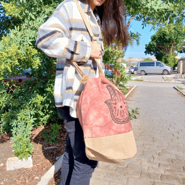 All Natural Backpack - Terracotta Stonewash - Hamsa - Image 4