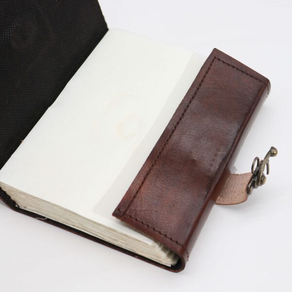 Black Tan Book - Evil Eye Decor - 160 Deckle Edges Pages - 17x12.5cm - Image 3