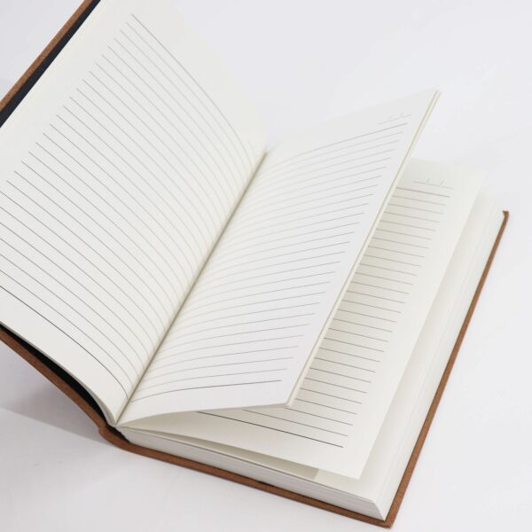Black Tan Daily Note Book - 100 Lined Pages - 20x15cm - Image 2