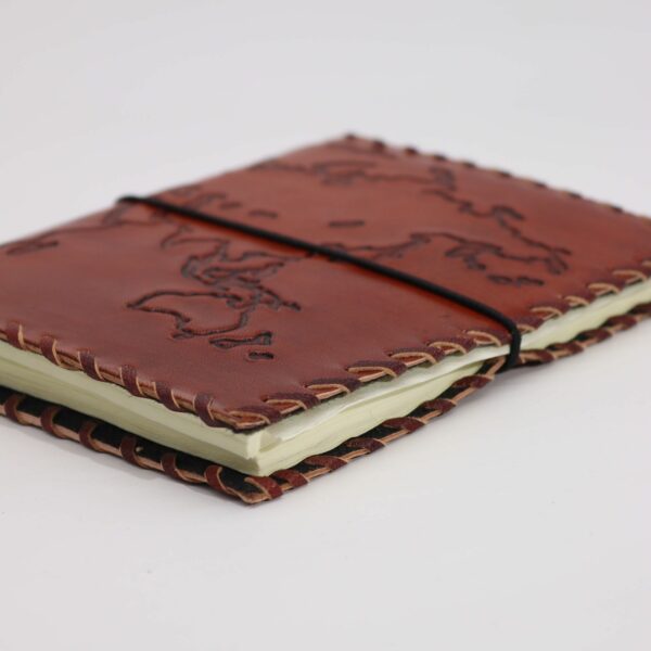 Travel Journal with wrap - Light Tan - 96 pages - 17x13cm - Image 2