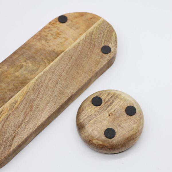 Mango Wood Tray with 3 Bowls - Pretty Floral - Image 6