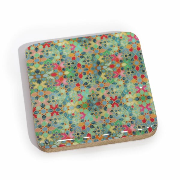 Set of 4 Square Coasters - Mediterranean Tile Pattern - Image 5