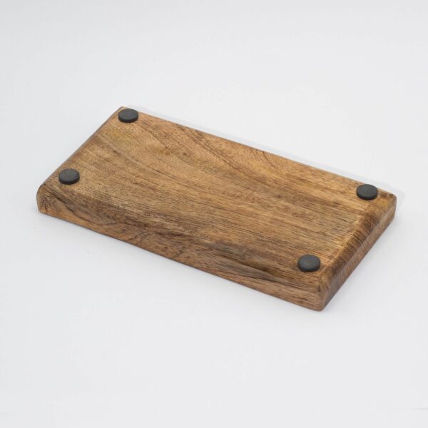 Double Trinket Tray 20x10x2.5cm - Mushroom Design Maroon - Image 3