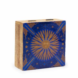 Hop Hare Medium Enameled Square Box - The Sun