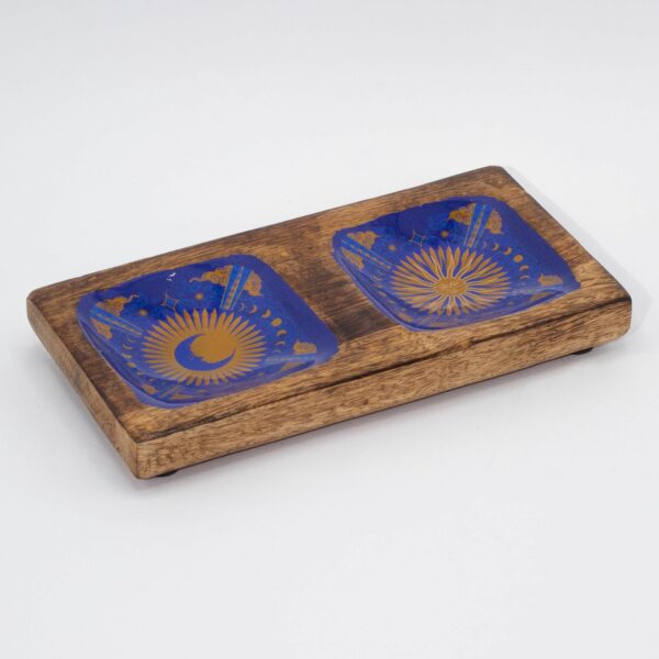 Hop Hare Enameled Double Trinket Tray - Sun & Moon - Image 3