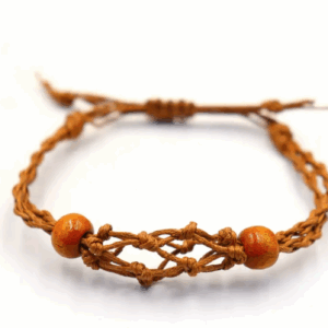 Gemstone Bracelet Cord - Brown
