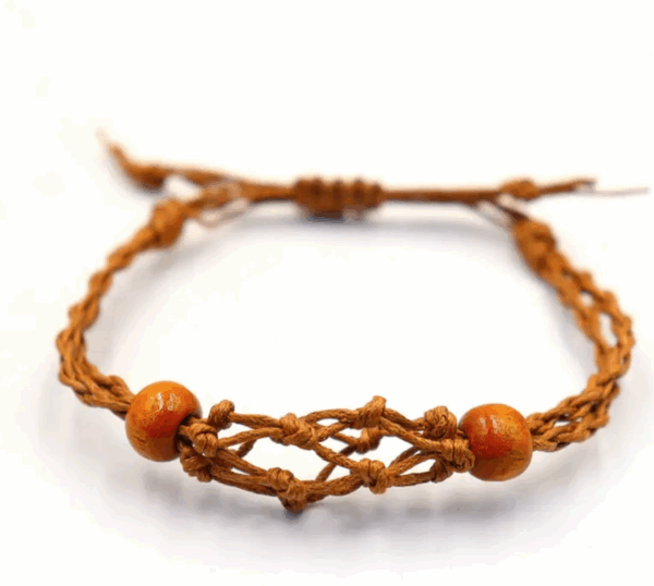 Gemstone Bracelet Cord - Brown