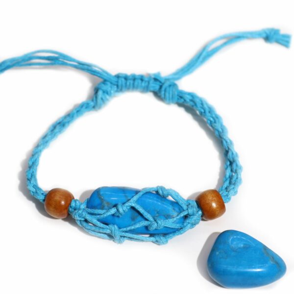 Gemstone Bracelet Cord - Blue - Image 4