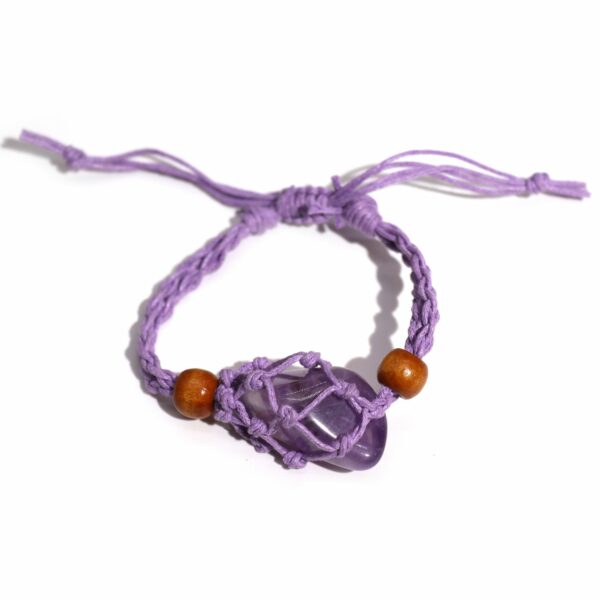 Gemstone Bracelet Cord - Purple - Image 5