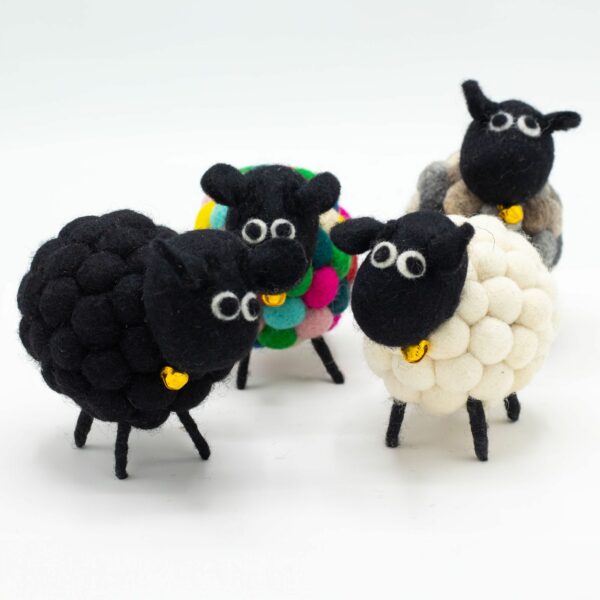 Little Felt Sheep - Black - Image 2