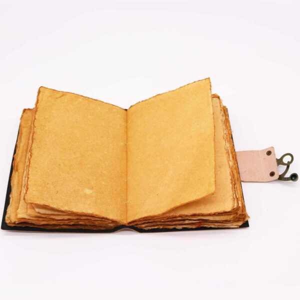 Leather Seven Chakra Colours Deckle-edge Notebook - Image 2