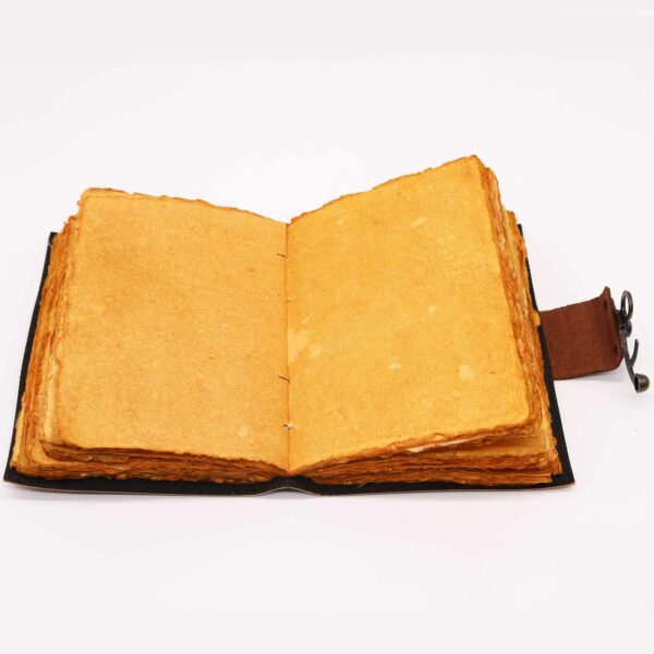 Leather Lotus Mandala Deckle-edge Notebook - Image 2
