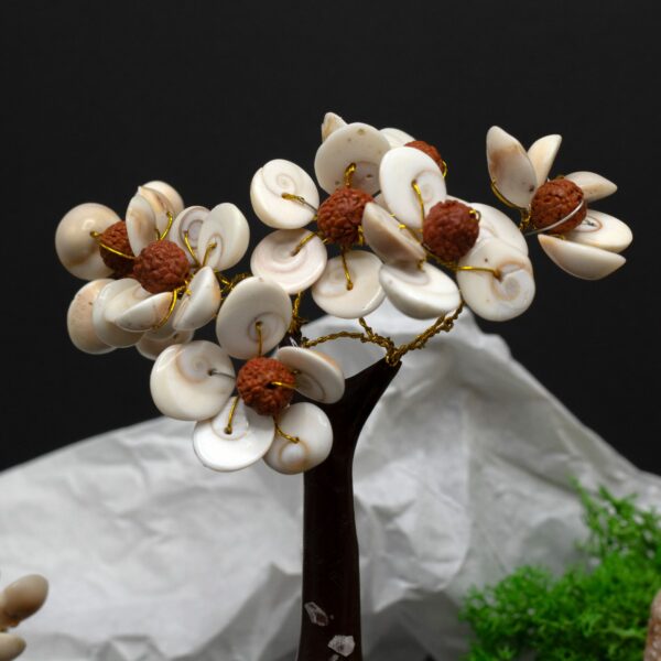 Med Gomati Chakra Circle Stone Tree with Rudraksha - (45 stones) - Image 2