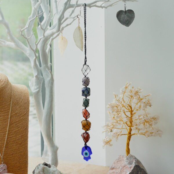 Hanging Chakra Stone  Pendant - Hansa - Image 2