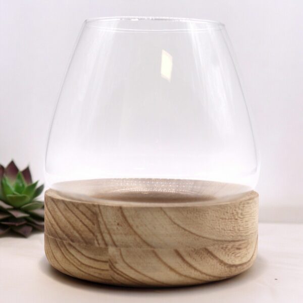 Large Terrarium on Natural Tung Wood - Image 2