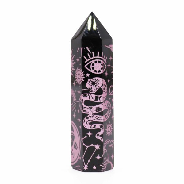 Black Obsidian Point - Mystic Story - Rose Pink - Image 3