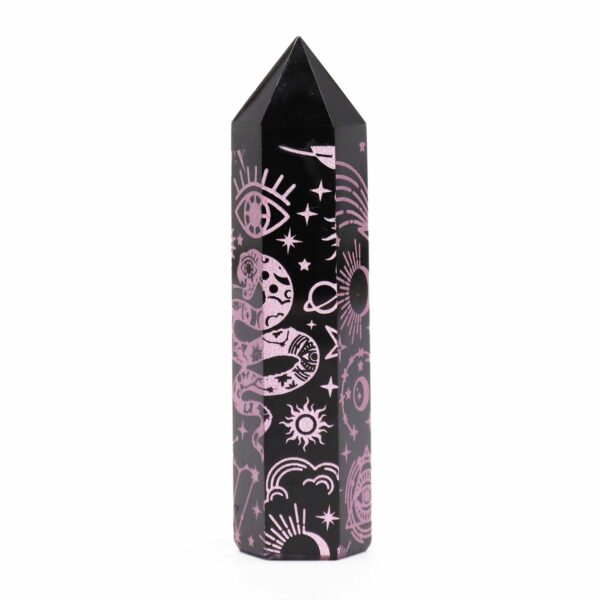 Black Obsidian Point - Mystic Story - Rose Pink - Image 4