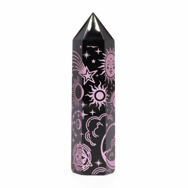 Black Obsidian Point - Mystic Story - Rose Pink - Image 6