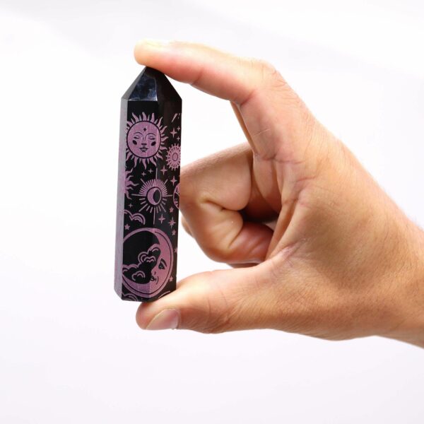 Black Obsidian Point - Mystic Story - Rose Pink - Image 7