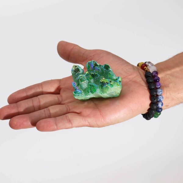 Med Enhanced Quartz - Aura Green Flame Quartz - Image 4