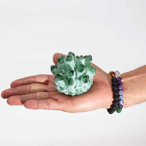 Crafted Quartz Cluster - Green Ghost Quartz - Image 4