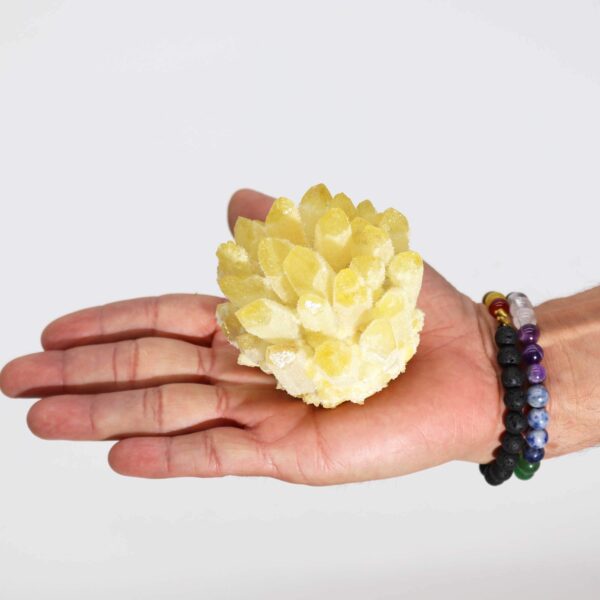 Natural Quartz Cluster - Yellow Ghost Quartz - Image 4