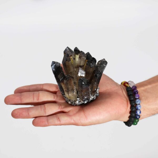 Crafted Quartz Cluster - Smoky Ghost Quartz - Image 4