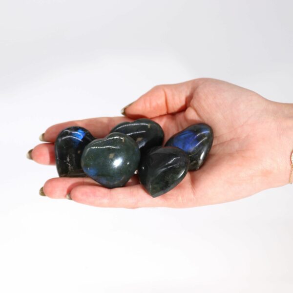 Madagascar Labradorite Hearts Stone (approx 25gm 40mm) - Image 3