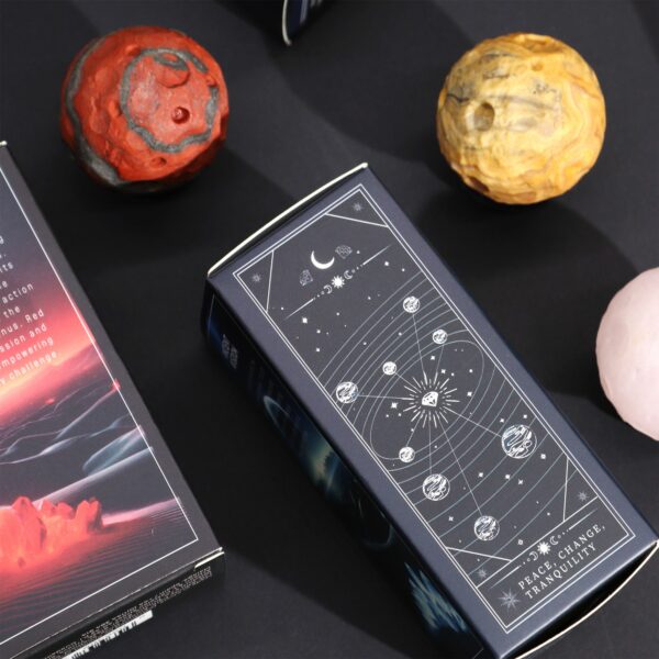 Yellow Jade Planet on a Sola Goldstone Stand (SATURN) - Image 4