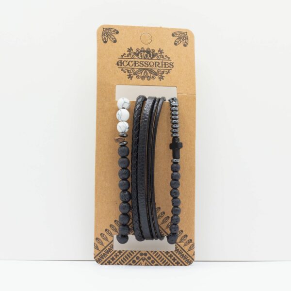 Mens Premium Bracelet Sets - City Slicker Blacks (asst) - Image 4