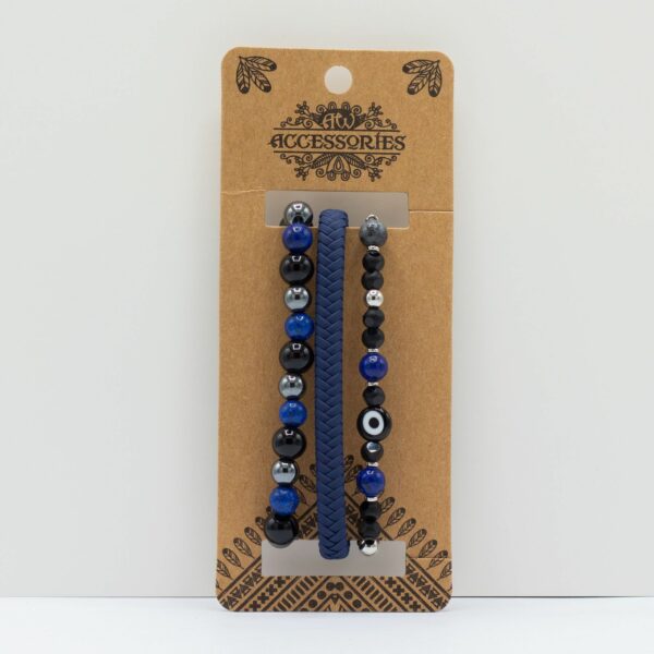 Mens Premium Bracelet Sets - Med Set Blues (asst) - Image 5