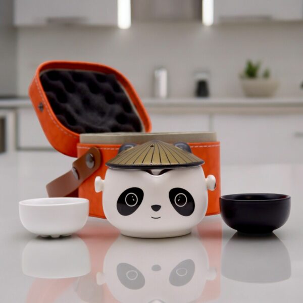 Kung Fu Panda Teapot Set - Two Cups - Travel Pack - Image 2