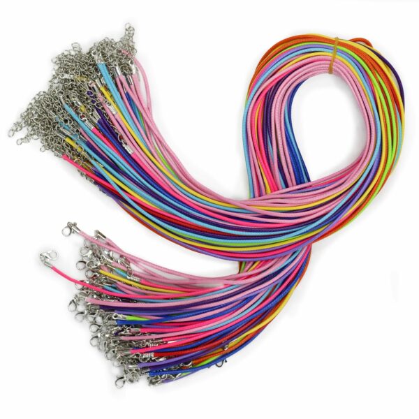 Waxed Pendant Cord -  2mm x 55cm - Assorted (10 colours) - Image 2