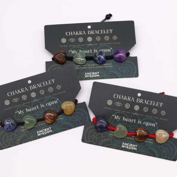 Chakra String Bracelet - Hearts - Image 2