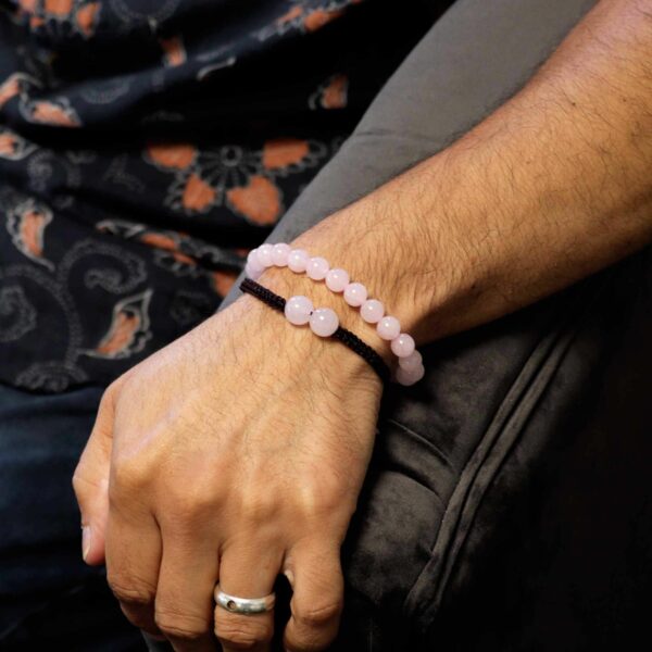 Gemstone Double Power Bracelets- Rose Quartz - Image 3