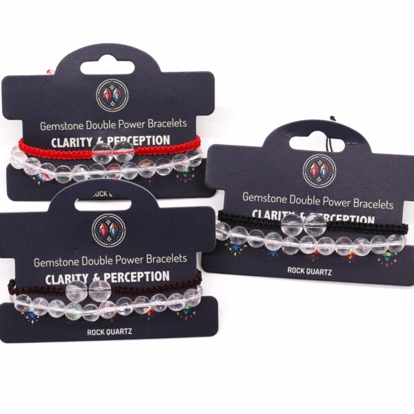 Gemstone Double Power Bracelets- Rock Quartz - Image 2
