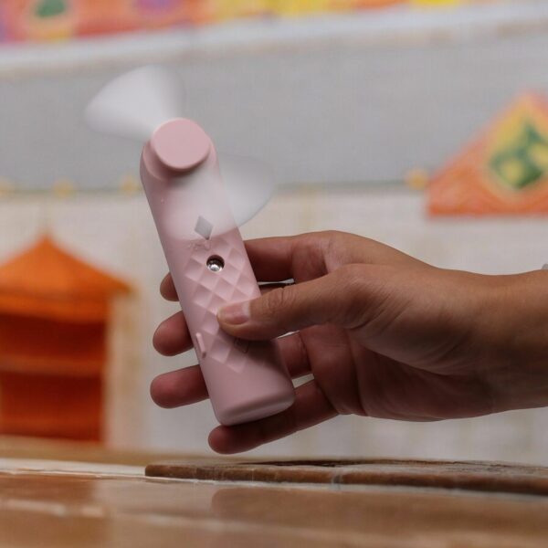 Pink Nano Mist Face Fan &  Spray - USB chargable - Image 7