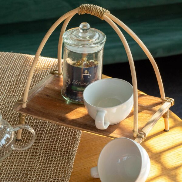 Coconut Leaf Tea Stand - Natural - Image 2