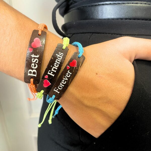 Handmade Friendship Bracelets - Friends Coconut Print (asst) - Image 7