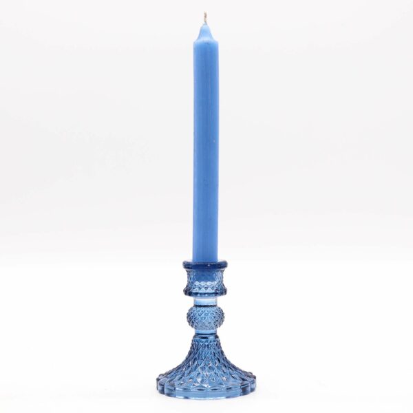 Vintage Dinner Candle Holder - Royal Blue - Image 2