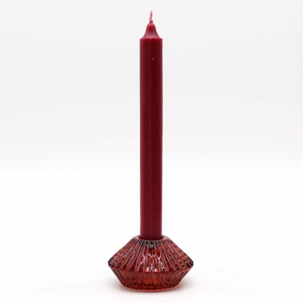 Flower Flip Dinner Candle / Tealight Holder - Vampire Red - Image 2