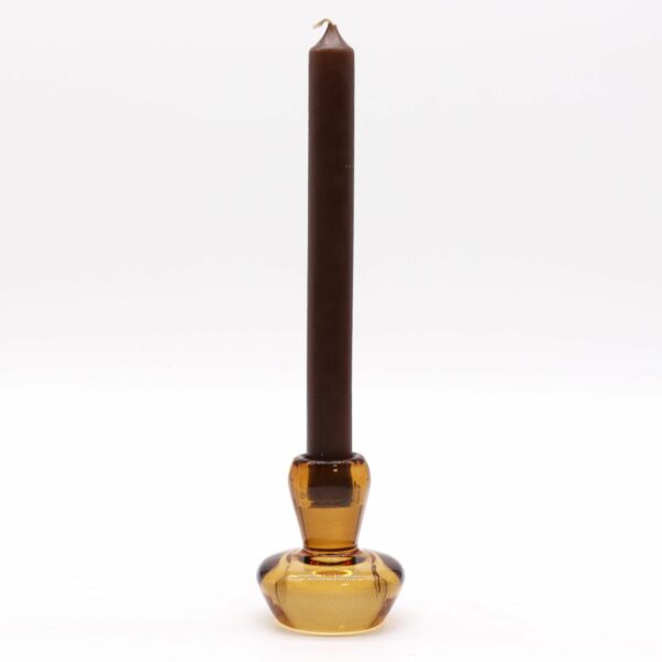 Mushroom Flip Dinner Candle / Tealight Holder - Antique Amber - Image 2