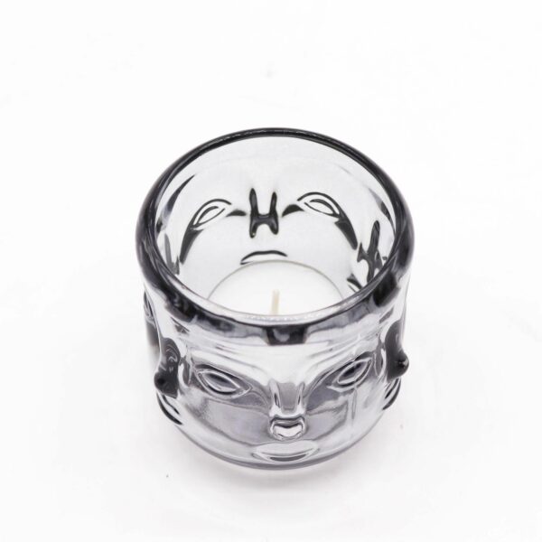 Buddha Faces Candle Jar - Midnight Grey - Image 2