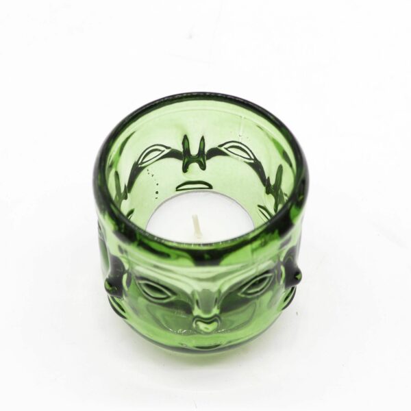 Buddha Faces Candle Jar - Garden Jade - Image 2
