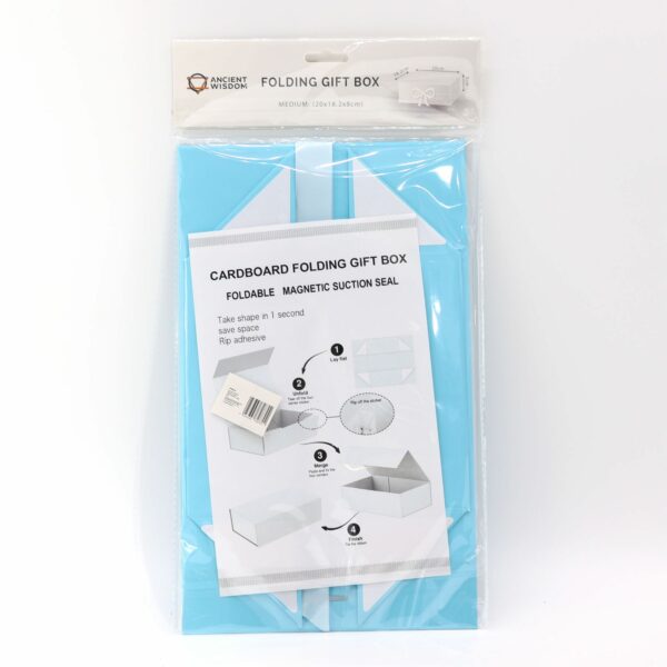 Flat Pack Gift Box - Medium Square (20x18.2x8cm) - Baby Blue - Image 4